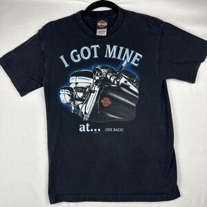Harley-Davidson Black and Blue Motorcycle Tee